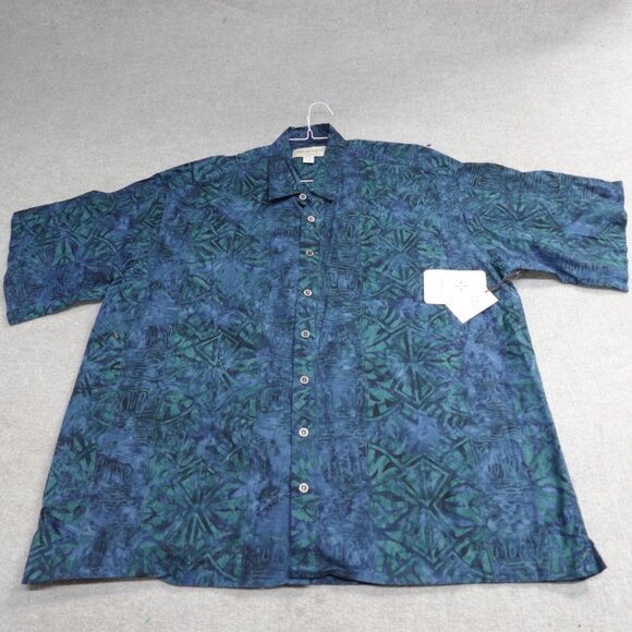 Johari West Shirt 4XL Blue Abstract Print Hawaiian NEW - Picture 1 of 7